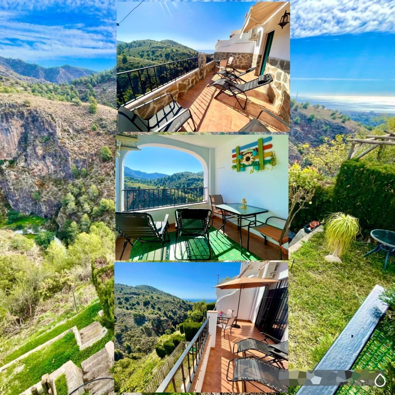 Apartamentos Axarquia , Frigiliana, Terraza Privada Con Vistas A La Montana Rio Y Al Mar 外观 照片